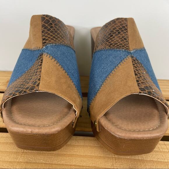 Cato multipattern platform chunky heel sandals size 10M Y2K - Picture 5 of 10